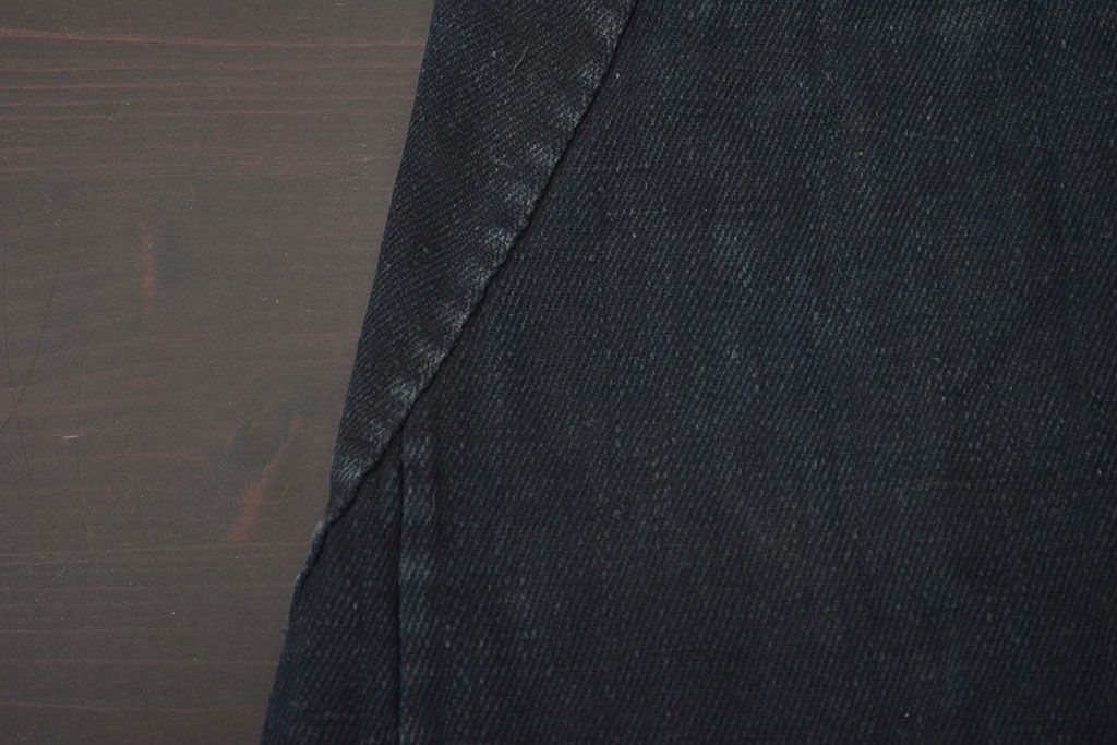 アンティーク雑貨　明治〜大正　古い火消し頭巾(刺子、木綿、藍染、古布)(R-042401)