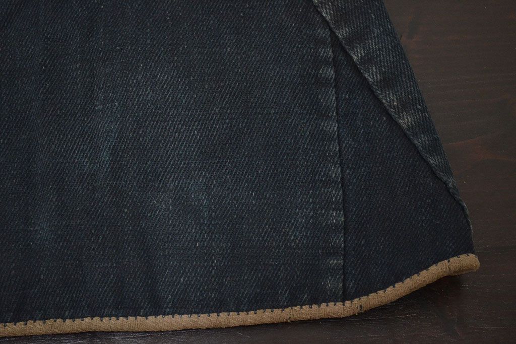 アンティーク雑貨　明治〜大正　古い火消し頭巾(刺子、木綿、藍染、古布)(R-042401)