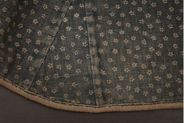 アンティーク雑貨　明治〜大正　古い火消し頭巾(刺子、木綿、藍染、古布)(R-042401)