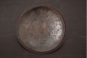 ヴィンテージ雑貨　南部盛岡　序信銘　あられ鉄瓶(ビンテージ)(R-042404)