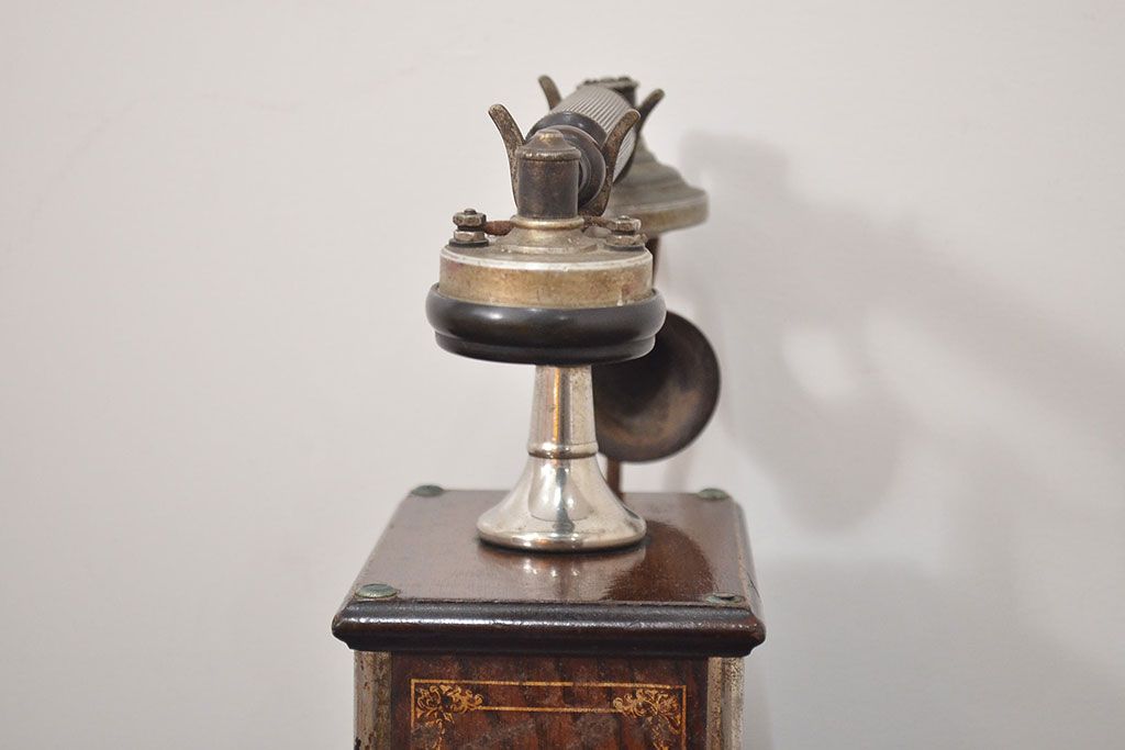 アンティーク雑貨　大正十年　日本電気株式会社　デルビル磁石式電話機(R-042409)