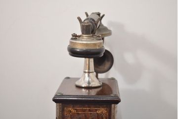 アンティーク雑貨　大正十年　日本電気株式会社　デルビル磁石式電話機(R-042409)