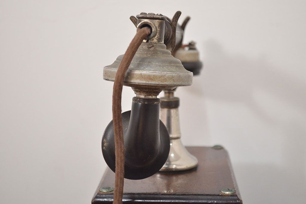 アンティーク雑貨　大正十年　日本電気株式会社　デルビル磁石式電話機(R-042409)