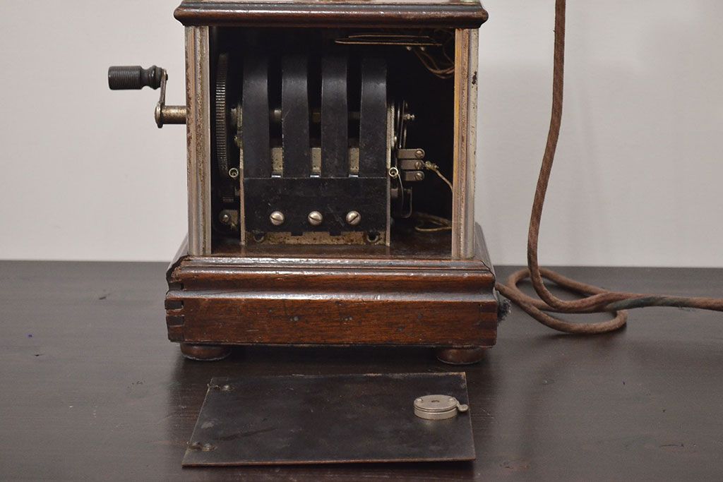 アンティーク雑貨　大正十年　日本電気株式会社　デルビル磁石式電話機(R-042409)