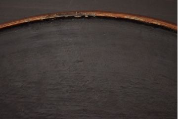 アンティーク雑貨　味の良い古い木製盆(李朝、時代物、漆器)(R-042411)