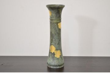 四世　秦蔵六　塗金銅花生(花瓶、共箱)(R-042424)