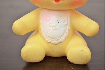 アンティーク雑貨　昭和レトロ　セキグチ　ビンテージラバードール2点(うさぎ、くま、ビニール人形)(R-042444)