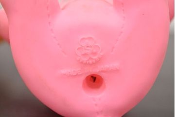 アンティーク雑貨　昭和レトロ　セキグチ　ビンテージラバードール2点(うさぎ、くま、ビニール人形)(R-042444)