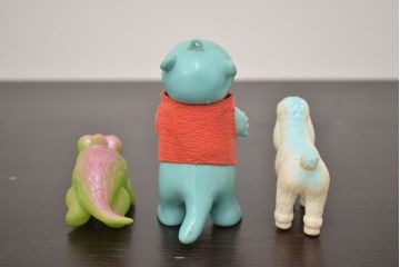 アンティーク雑貨　パトラ　山ねずみロッキーチャック　古茂田ヒロコ　ロコたんのペット　ソフビなど3点セット(R-042449)