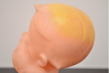 アンティーク雑貨　昭和レトロ　ORIENTAL　赤ちゃん　ラバードール(ビニール人形)(R-042451)