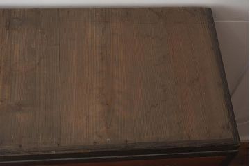 レトロ家具　すっきりとしたツートーンのチェスト(タンス、箪笥、引き出し)(R-042455)