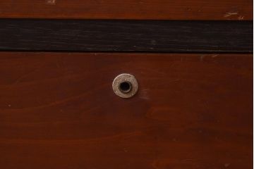 レトロ家具　すっきりとしたツートーンのチェスト(タンス、箪笥、引き出し)(R-042455)