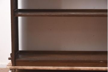 レトロ家具　シンプルな作りの本棚(オープンラック、シェルフ、飾り棚)(R-042458)