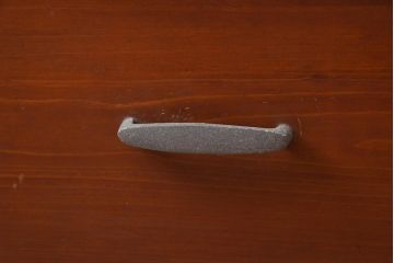 レトロ家具　すっきりとしたツートーンのチェスト(タンス、箪笥、引き出し)(R-042460)