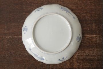 アンティーク雑貨　古民具・骨董　明治期　伊万里焼　色絵七寸皿2枚セット(和食器、中皿)(R-042462)