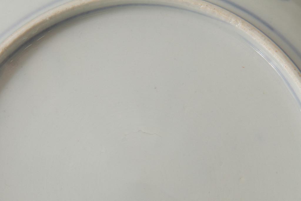 アンティーク雑貨　古民具・骨董　明治期　伊万里焼　色絵七寸皿2枚セット(和食器、中皿)(R-042462)