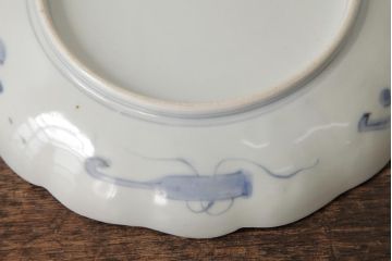 アンティーク雑貨　古民具・骨董　明治期　伊万里焼　色絵七寸皿2枚セット(和食器、中皿)(R-042462)