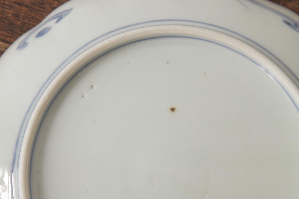 アンティーク雑貨　古民具・骨董　明治期　伊万里焼　色絵七寸皿3枚セット(和食器、中皿)(R-042463)