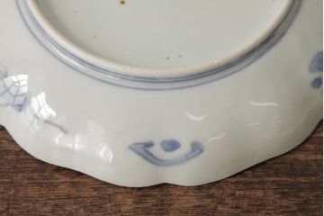 アンティーク雑貨　古民具・骨董　明治期　伊万里焼　色絵七寸皿3枚セット(和食器、中皿)(R-042463)