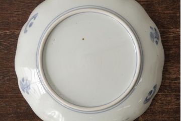アンティーク雑貨　古民具・骨董　明治期　伊万里焼　色絵七寸皿3枚セット(和食器、中皿)(R-042463)