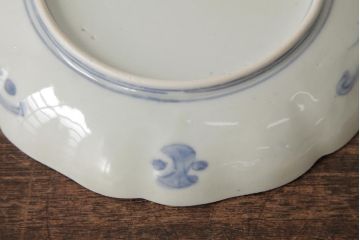 アンティーク雑貨　古民具・骨董　明治期　伊万里焼　色絵七寸皿3枚セット(和食器、中皿)(R-042463)