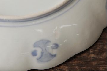 アンティーク雑貨　古民具・骨董　明治期　伊万里焼　色絵七寸皿3枚セット(和食器、中皿)(R-042463)