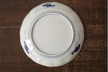 アンティーク雑貨　古民具・骨董　明治期　伊万里焼　色絵七寸皿2枚セット(和食器、中皿)(R-042464)