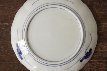 アンティーク雑貨　古民具・骨董　明治期　伊万里焼　色絵七寸皿2枚セット(和食器、中皿)(R-042464)