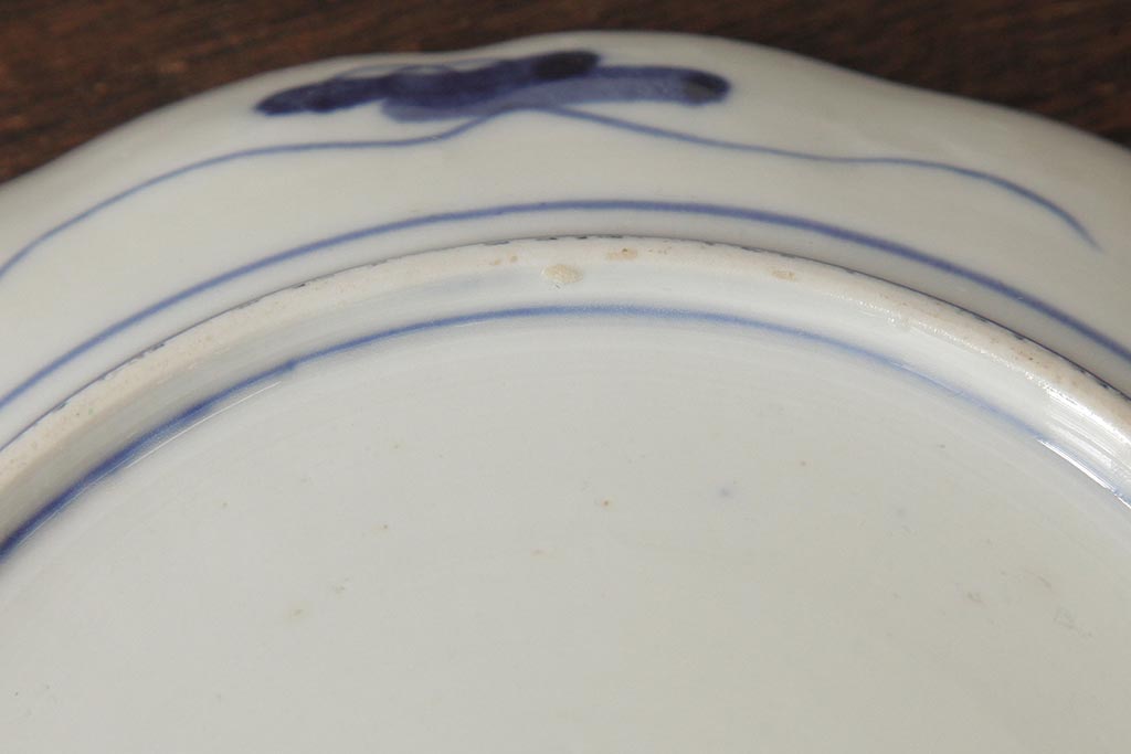 アンティーク雑貨　古民具・骨董　明治期　伊万里焼　色絵七寸皿2枚セット(和食器、中皿)(R-042464)