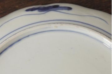 アンティーク雑貨　古民具・骨董　明治期　伊万里焼　色絵七寸皿2枚セット(和食器、中皿)(R-042464)