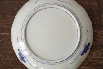 アンティーク雑貨　古民具・骨董　明治期　伊万里焼　色絵七寸皿2枚セット(和食器、中皿)(R-042465)