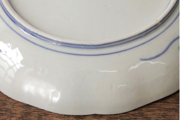 アンティーク雑貨　古民具・骨董　明治期　伊万里焼　色絵七寸皿2枚セット(和食器、中皿)(R-042465)