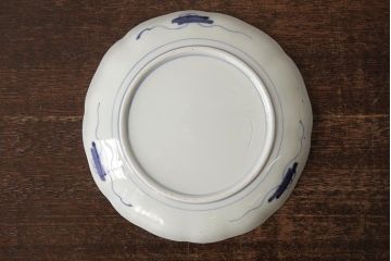 アンティーク雑貨　古民具・骨董　明治期　伊万里焼　色絵七寸皿2枚セット(和食器、中皿)(R-042467)