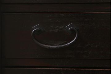 アンティーク家具　古民具・骨董　江戸明治期　片開き戸付き!木の質感が味わい深い小タンス(引き出し、時代箪笥、整理タンス)(R-042486)