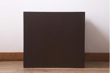 アンティーク家具　古民具・骨董　江戸明治期　片開き戸付き!木の質感が味わい深い小タンス(引き出し、時代箪笥、整理タンス)(R-042486)