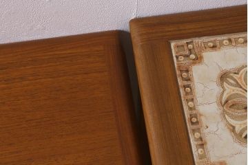 ヴィンテージ家具　北欧ビンテージ　G-PLAN(ジープラン)　チーク材　タイルトップがお洒落なネストテーブル(サイドテーブル)(R-042487)