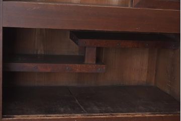アンティーク家具　和製アンティーク　飾り棚付き!　四尺水屋箪笥(4尺、和タンス)(R-042492)