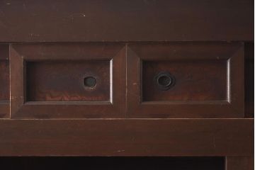 アンティーク家具　和製アンティーク　飾り棚付き!　四尺水屋箪笥(4尺、和タンス)(R-042492)
