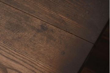 アンティーク家具　栗材　天板の広い昭和レトロな平机(ワークデスク、在宅ワーク、在宅用)(R-042496)