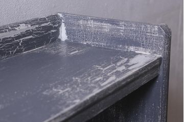 ペイント家具　昭和中期　シャビーな空間にぴったりなオープンラック(本棚、ウッドシェルフ、収納棚、飾り棚)(R-042499)