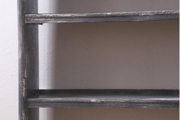 ペイント家具　昭和中期　シャビーな空間にぴったりなオープンラック(本棚、ウッドシェルフ、収納棚、飾り棚)(R-042499)