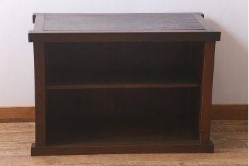 アンティーク家具　明治期　枠総ケヤキ材・板部松材　シンプルでモダンな佇まいが魅力の戸棚(帳場箪笥、収納棚、戸棚)(R-042503)