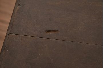 アンティーク家具　昭和レトロ　栗材製の大振りな平机(ワークデスク、在宅ワーク、在宅用)(R-042505)