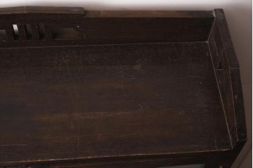 アンティーク家具　栓材　透かし入りのノスタルジックな木製ブックケース(戸棚、収納棚、キャビネット)(R-042509)