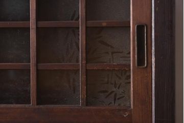 アンティーク家具　引き出し付き　レトロスタイルや和空間にぴったりな重ね戸棚(収納棚、キャビネット)(R-042510)