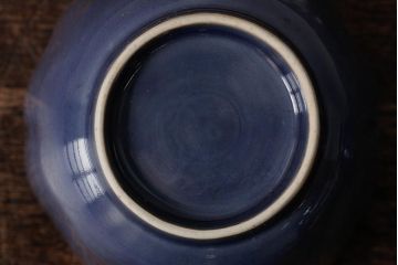 アンティーク雑貨　江戸期　古伊万里　瑠璃金彩花文蕎麦猪口2個セット(向付、和食器)(R-042524)