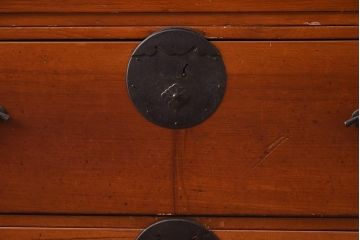 アンティーク家具　明治大正期　ヒノキ材　春慶塗が美しい重ね高山箪笥(重ね箪笥、衣装箪笥、引き出し、チェスト、時代箪笥)(R-042540)