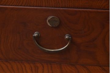 アンティーク家具　昭和初期　独特な杢目が魅力的なローボード(戸棚、収納棚、テレビボード)(R-042546)