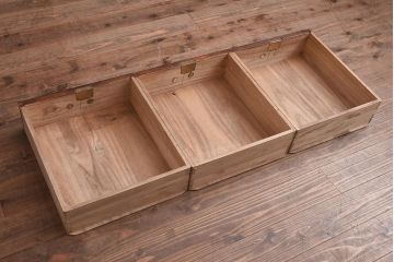 アンティーク家具　昭和初期　独特な杢目が魅力的なローボード(戸棚、収納棚、テレビボード)(R-042546)