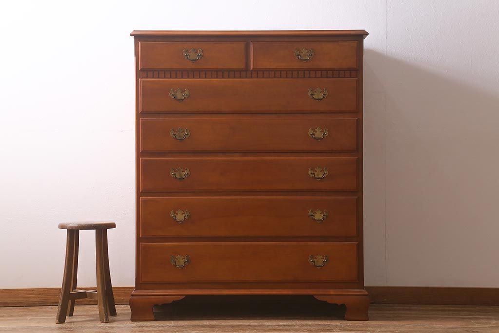 中古　横浜ダニエル(daniel)　A-103　エレガントな意匠が素敵な整理タンス(チェスト、引き出し)(定価約60万)(R-042548)